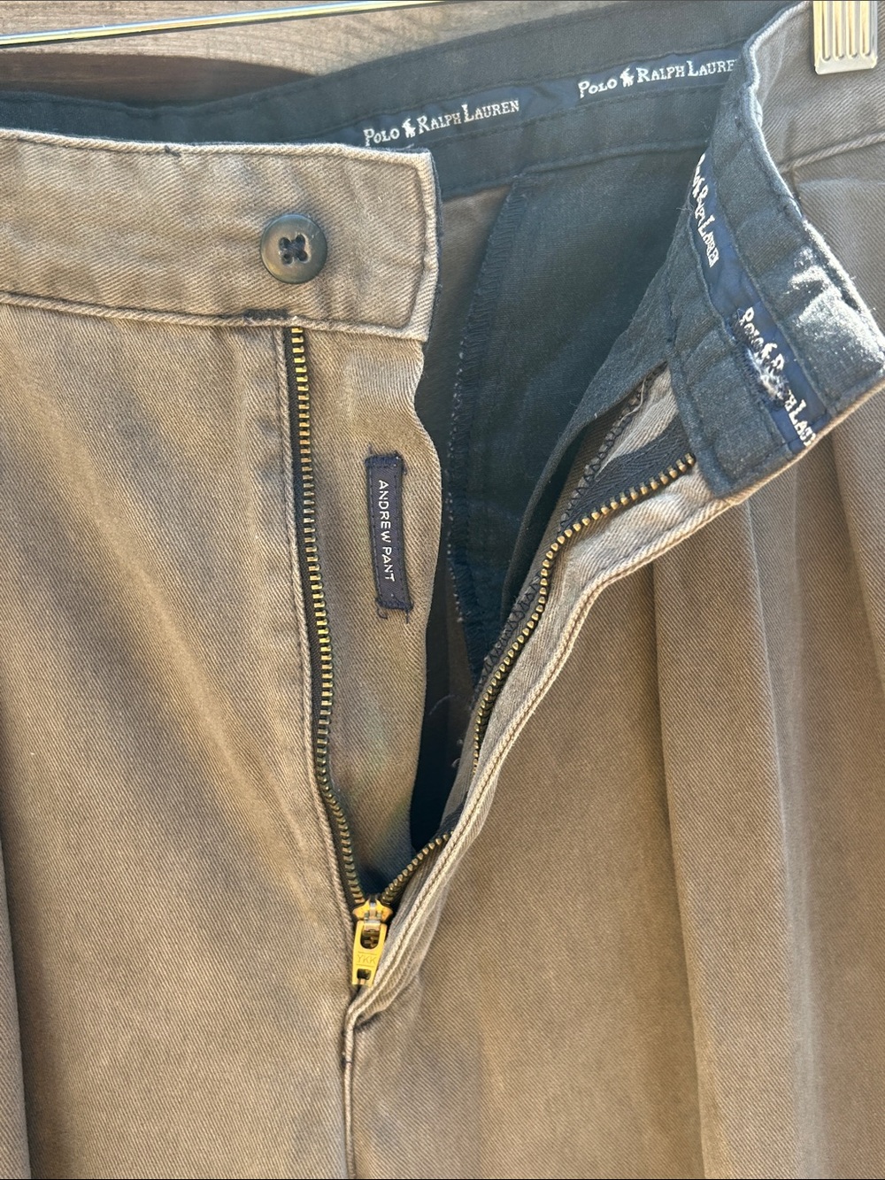 Vintage 90s Polo Ralph Lauren
Andrew Pants Brown 32x32
Pleated Cotton Chino - Picture 10 of 12